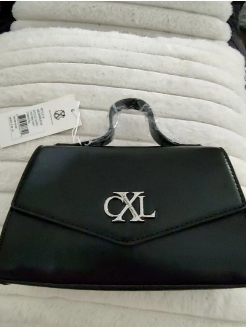 CXL By Christian Lacroix Laine Matte Patent Crossbody Bag in Black